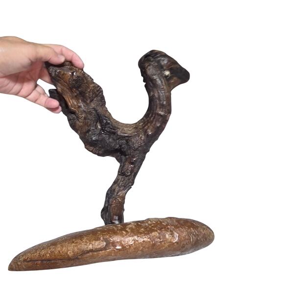 VINTAGE FOLK ART HANDCRAFTED BIRD ROOSTER WOOD DRIFTWOOD.ART DECOR ONE OF A KIND - Picture 5 of 6